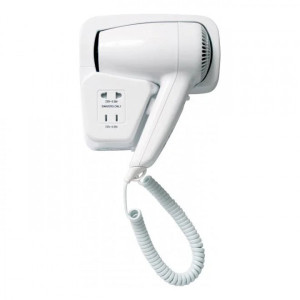 Фен настенный Ksitex F-2000 E (с розеткой для бритвы) вид спереди