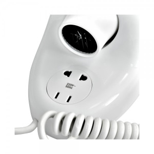 Фен настенный Puff 1800B (с розеткой для бритвы) розетка