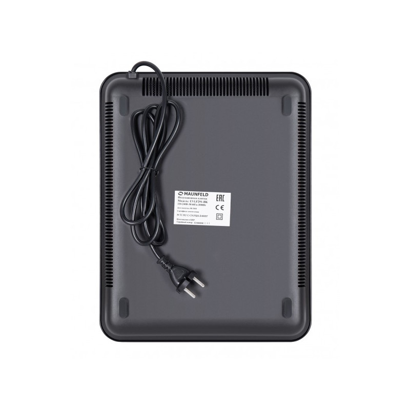 Настольная индукционная плита Maunfeld EVI.F291-BK вид сзади