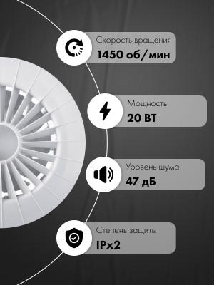 Вытяжной вентилятор airRoxy aRid150 характеристики
