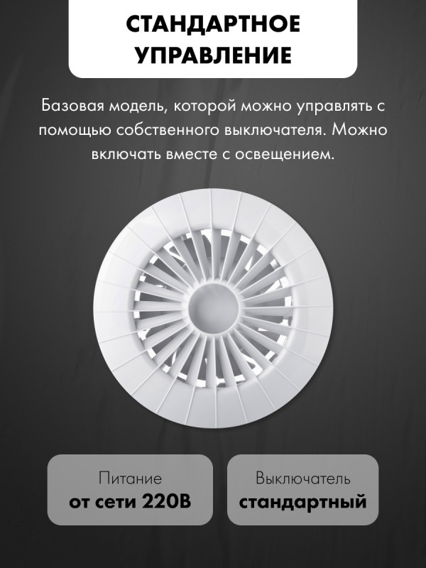 Вытяжной вентилятор airRoxy aRid120 модель управления