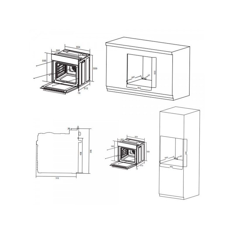 Электрический духовой шкаф Maunfeld EOEC.564TB Black схема