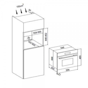 Электрический духовой шкаф Maunfeld AMCO458GB Black схема
