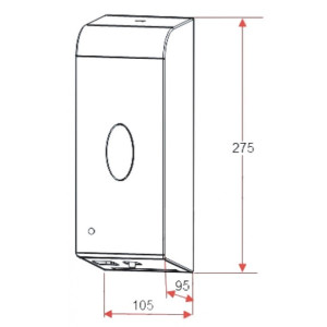 Дозатор для антисептика Ksitex ADD-7961S нержавеющая сталь параметры