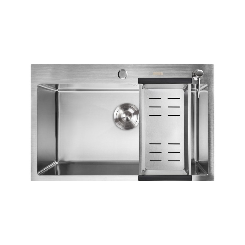 Кухонная мойка Avina HM 7048 нержавеющая сталь с коландером