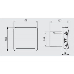 Габаритные размеры вентилятора Soler&Palau EcoAir Design T