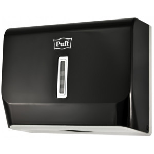 Диспенсер для бумажных полотенец Puff-5130Bl черный общий вид