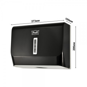 Диспенсер для бумажных полотенец Puff-5130Bl черный параметры