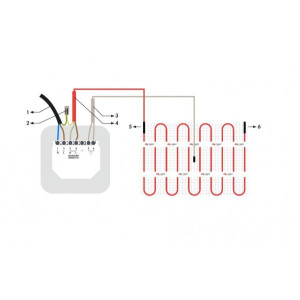 Нагревательный мат СТН Квадрат тепла КМ-2 схема700-18,0 18 кв.м. 2700 Вт