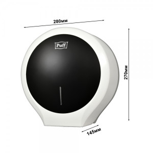 Диспенсер для туалетной бумаги Puff 7135Bl белый/черный параметры