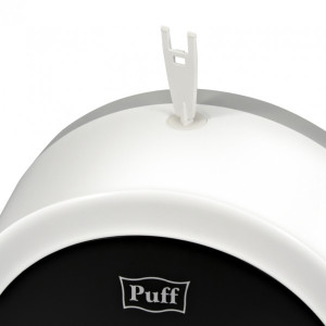 Диспенсер для туалетной бумаги Puff 7135Bl белый/черный ключ