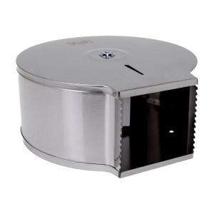 Диспенсер для туалетной бумаги Puff 7615 нержавеющая сталь вид сбоку