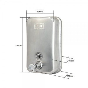 Дозатор жидкого мыла Puff 8608M нержавеющая сталь параметры