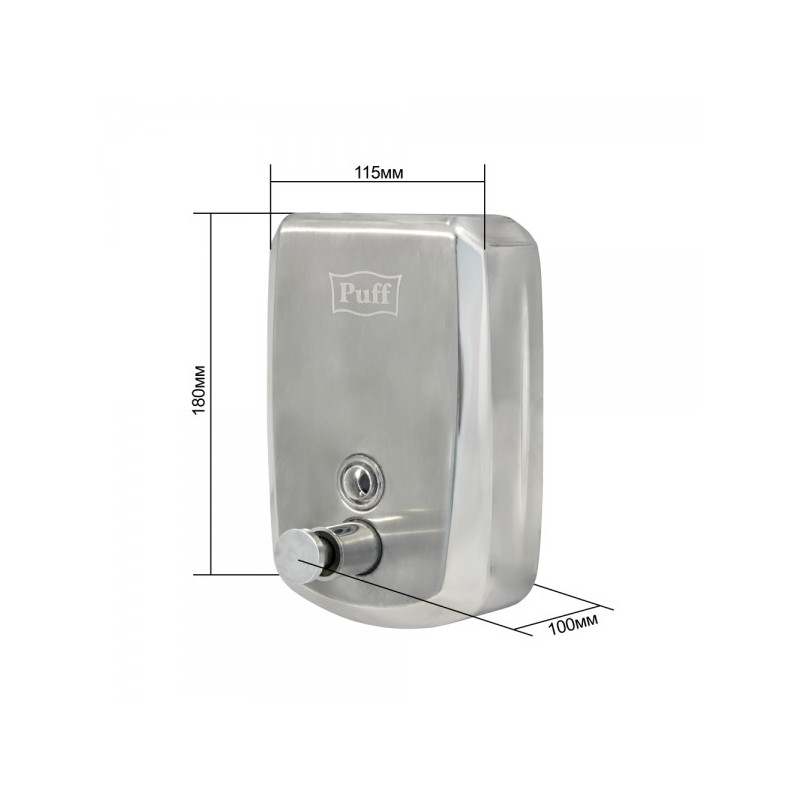 Дозатор жидкого мыла Puff 8708 нержавеющая сталь параметры