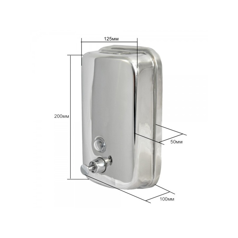 Дозатор жидкого мыла Solinne ТМ 804 нержавеющая сталь параметры