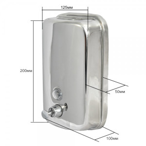 Дозатор жидкого мыла Solinne ТМ 804 нержавеющая сталь параметры
