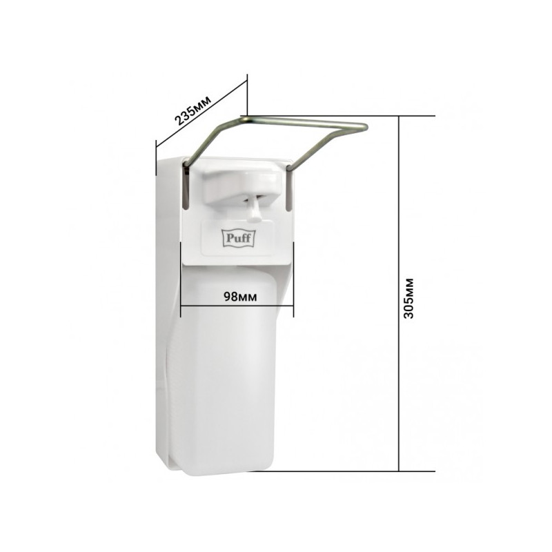 Дозатор универсальный Puff 8197 белый параметры