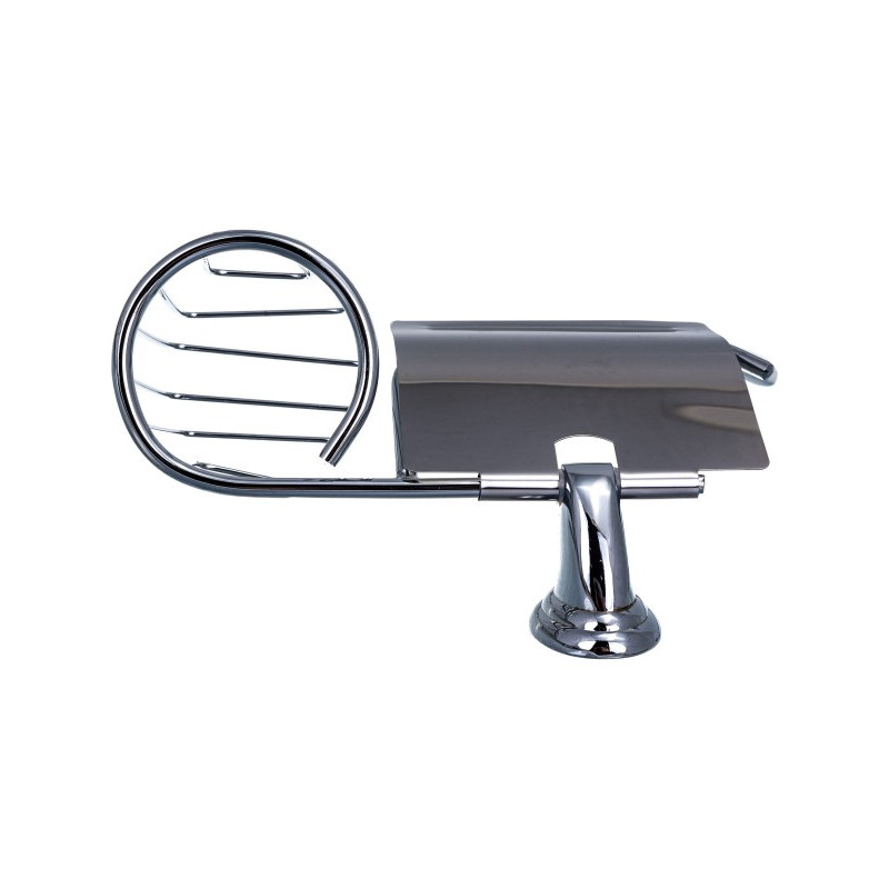 Держатель для освежителя воздуха и туалетной бумаги Solinne Classic 15053 хром вид сверху