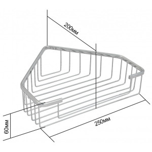Полка для ванной Solinne Base 11083 хром параметры