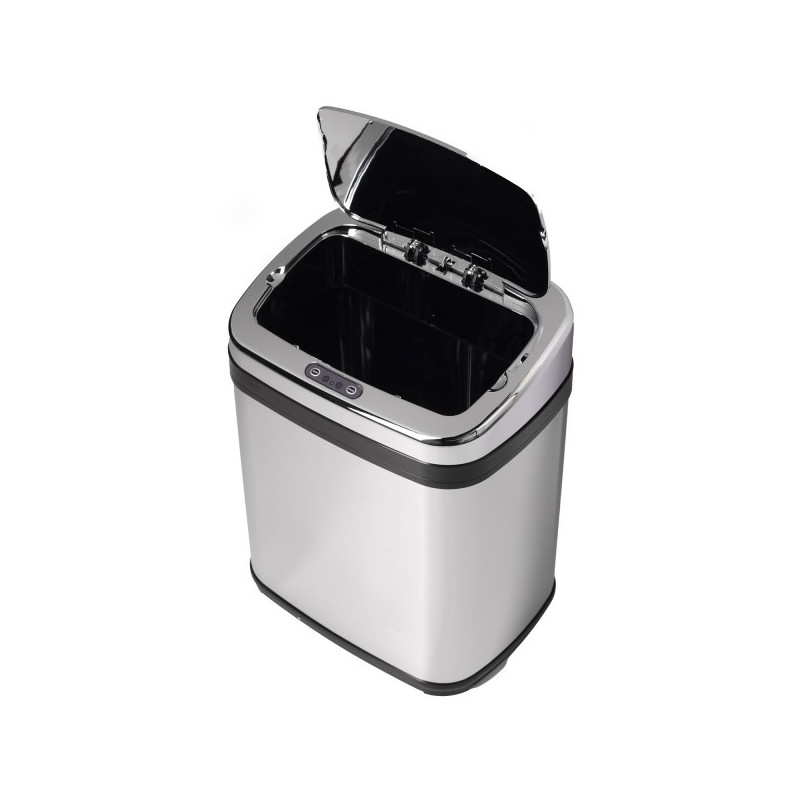 Мусорное ведро Ksitex AGB-20S 20 л хром с открытой крышкой