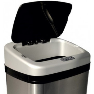 Мусорное ведро Ksitex AGB-50M 50 л стальной матовый с открытой крышкой