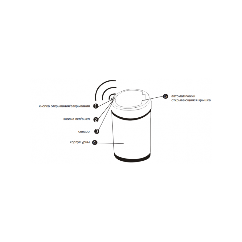 Мусорное ведро Ksitex АGB-12L 12 л стальной матовый параметры