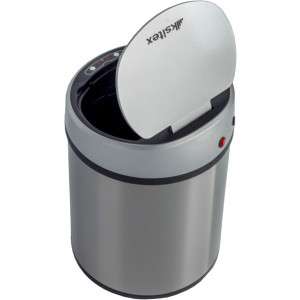 Мусорное ведро Ksitex АGB-12L 12 л стальной матовый сбоку