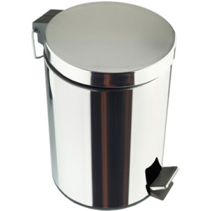 Мусорное ведро Ksitex GB-12L хром сбоку