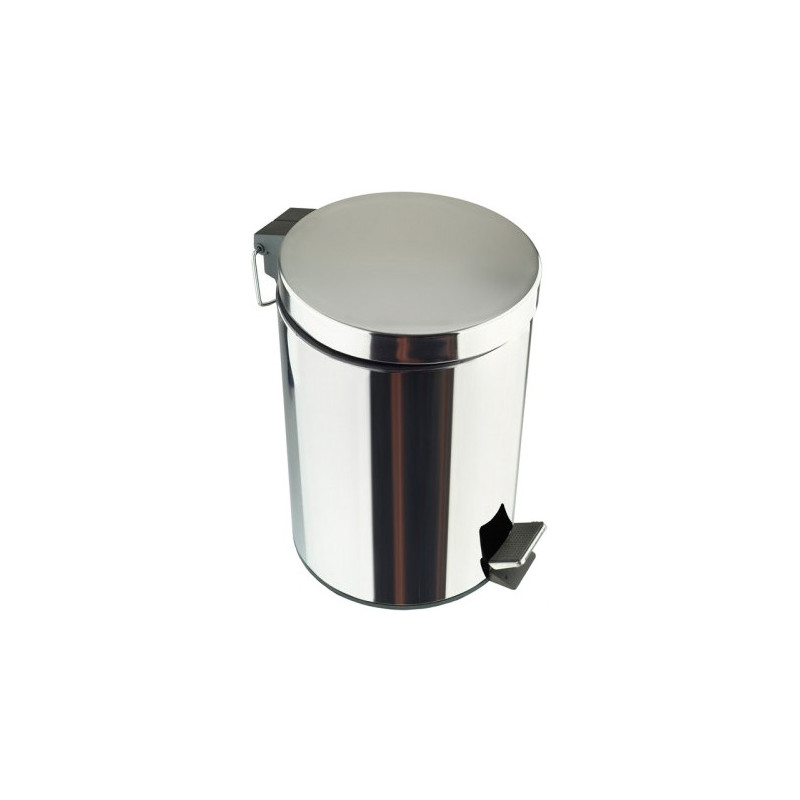 Мусорное ведро Ksitex GB-20L хром сбоку