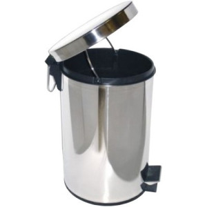 Мусорное ведро Ksitex GB-5L хром с открытой крышкой