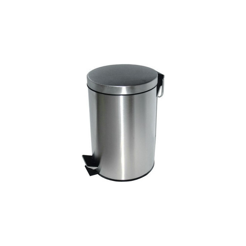 Мусорное ведро Ksitex GB-5L(М) стальной матовый сбоку