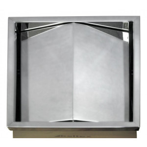 Урна уличная Ksitex GB-32 стальной матовый вид сверху