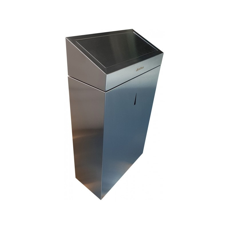 Мусорное ведро Ksitex GBW-30М 30 л стальной матовый сбоку