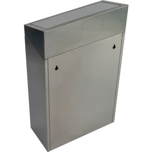 Мусорное ведро Ksitex GBW-30М 30 л стальной матовый вид сзади