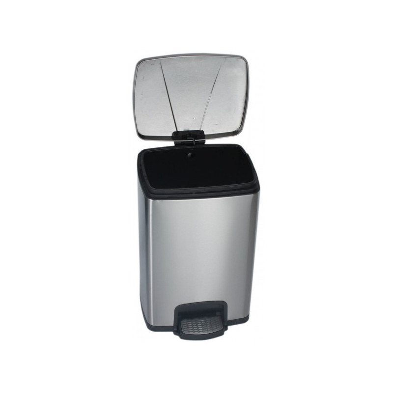 Мусорное ведро Ksitex SGB-12M 12 л стальной матовый с открытой крышкой