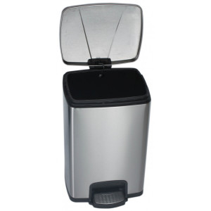 Мусорное ведро Ksitex SGB-20M 20 л стальной матовый с открытой крышкой