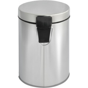 Мусорное ведро Solinne Н102 5 л хром вид сзади
