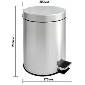Мусорное ведро Solinne Н102 5 л хром параметры