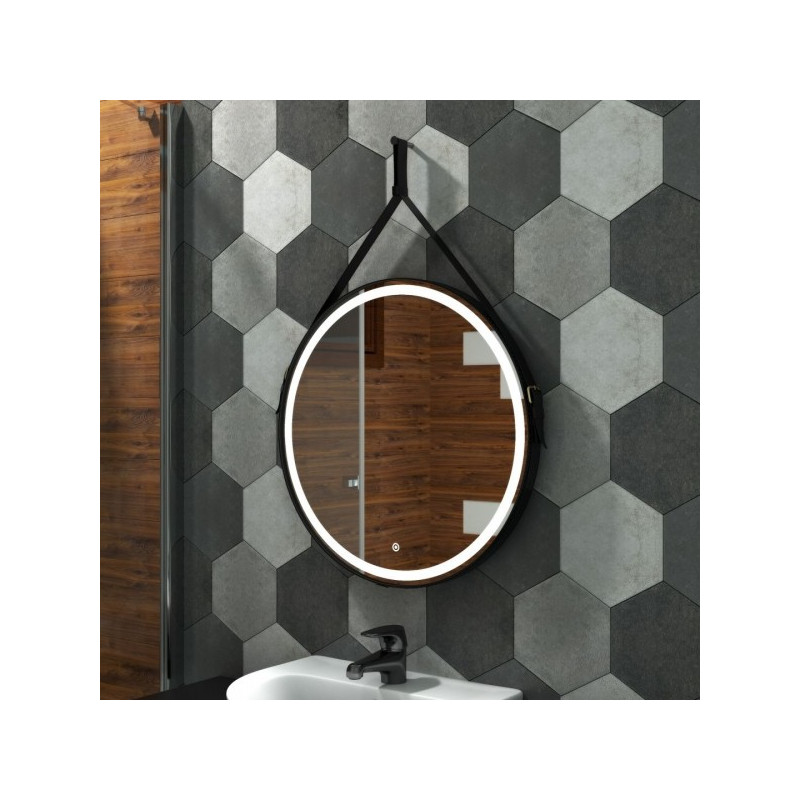 Зеркало Континент Millenium Led 80х80 Black в интерьере