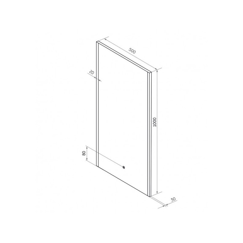 Зеркало Континент Modern Led 50х100 схема