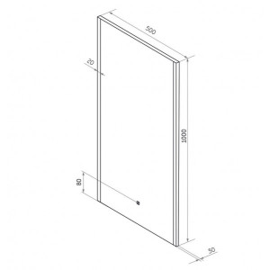 Зеркало Континент Modern Led 50х100 схема