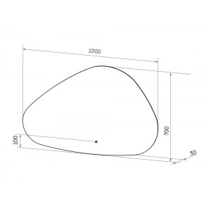 Зеркало Континент Voyage Led 100х70 (теплая подсветка) схема