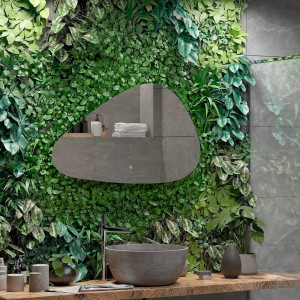 Зеркало Континент Voyage Led 100х70 (теплая подсветка) в интерьере