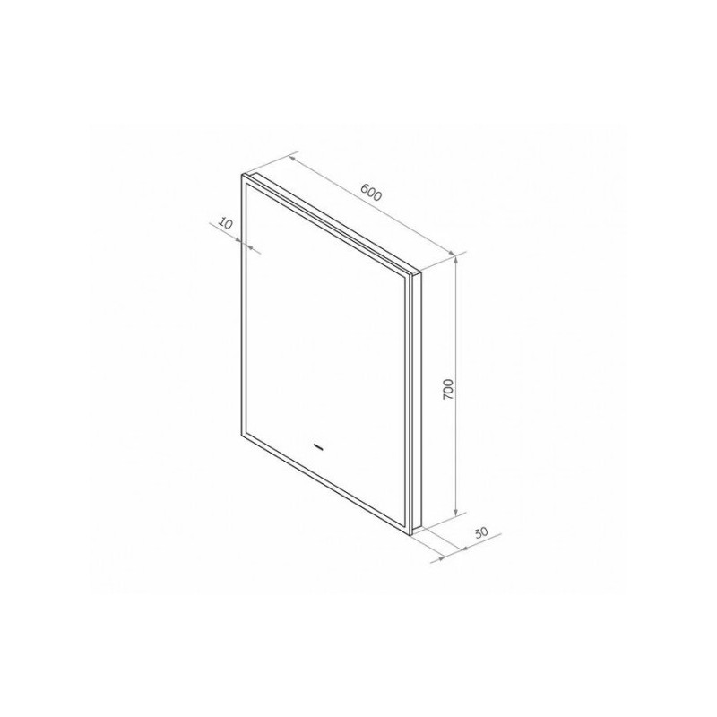 Зеркало Континент Amer Led 60х70 схема