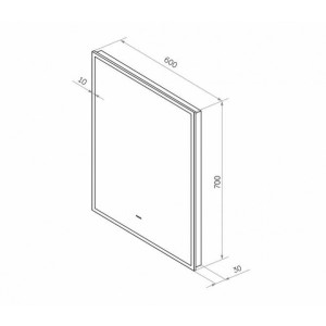 Зеркало Континент Amer Led 60х70 схема