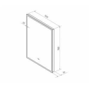 Зеркало Континент Amer Led 50х70 схема