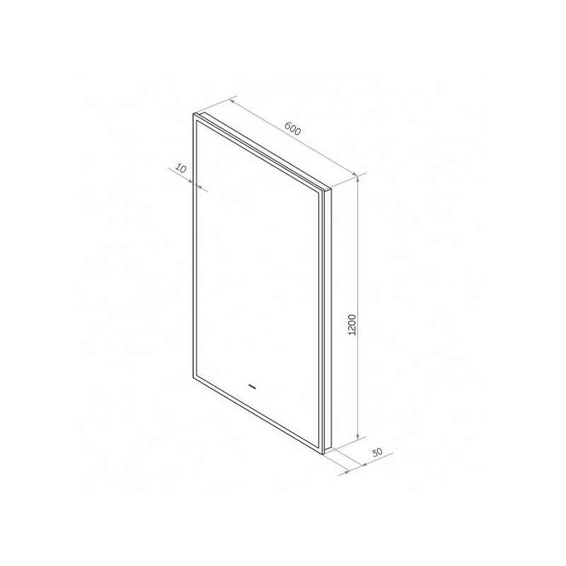 Зеркало Континент Amer Led 60х120 схема