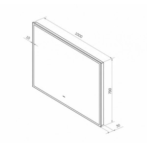 Зеркало Континент Amer Led 100х70 схема