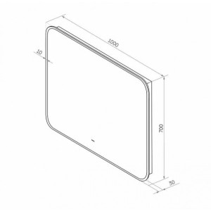 Зеркало Континент Torry Led 100х70 схема