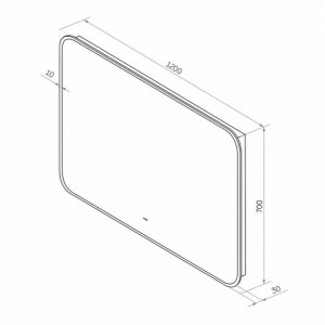 Зеркало Континент Torry Led 120х70 схема